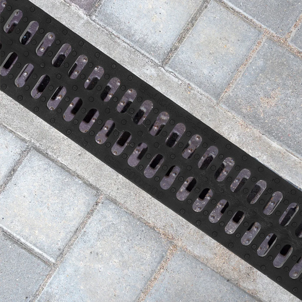 

2Pcs Trench Cover High Polymer Drain Grate for Outdoor Garden Kitchen Bathroom Sidewalk Plastic Drainage Grille