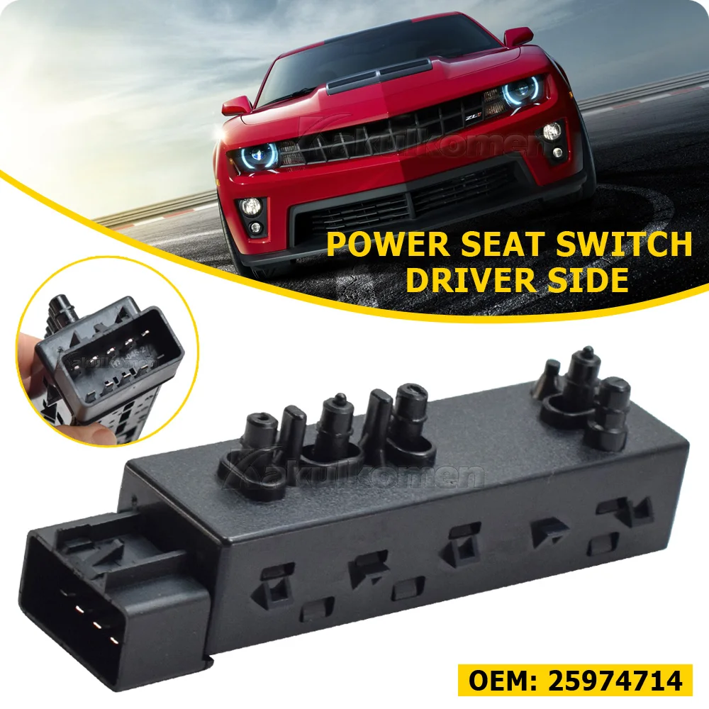 25974714 25974715   مفتاح مقعد الطاقة الأمامي الأيسر والأيمن الجديد مفتاح مقعد الطاقة الجانبي للسائق مناسب لسيارة شيفروليه كامارو 2010-2015