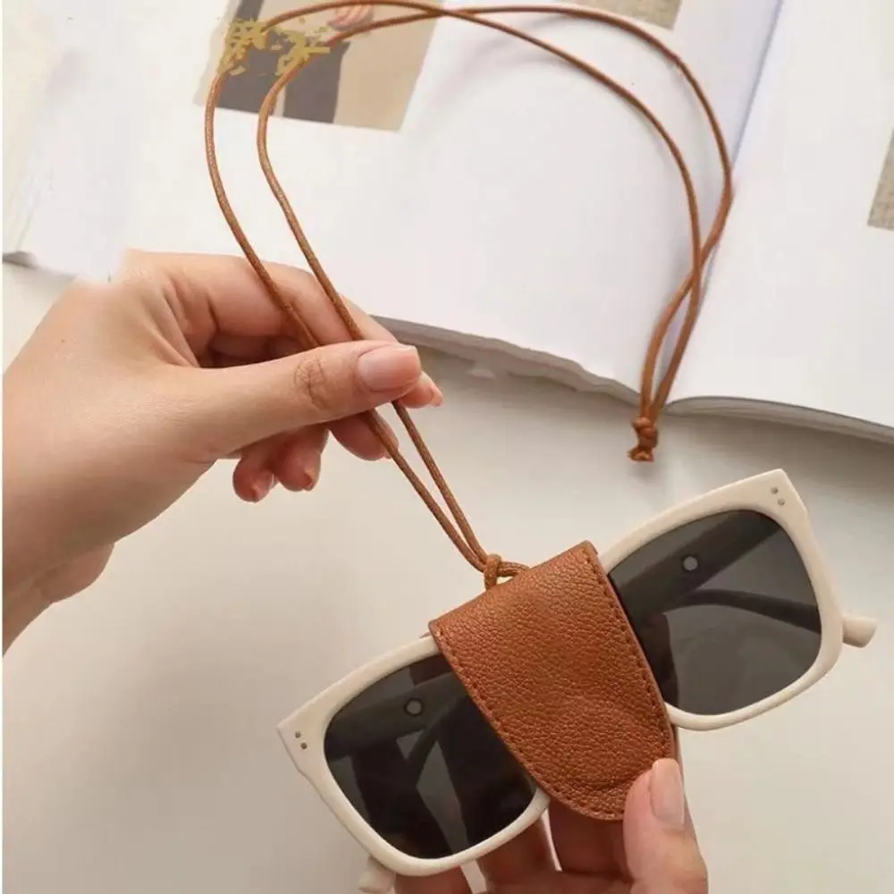 Anti-lost Pu Leather Magnetic Hat Clip Sunglasses Storage Neck Hanging Lanyard Glasses Clip Organizer Gadget Hat Holder Men