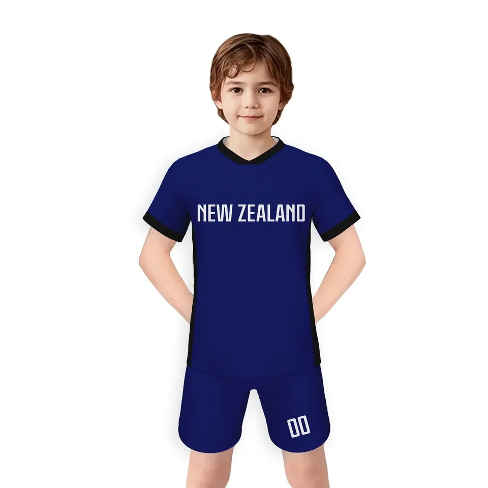 Personalized Kids New Zealand Soccer Jersey Set