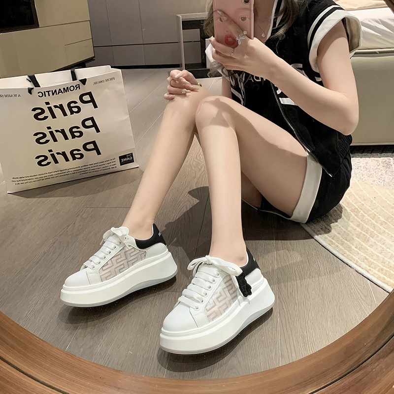 Women's Sports Shoes 2023 Fashion Graffiti Mid Heel Shoes Women's Solid Color Slippers Women's Canvas Zapatillas Mujer