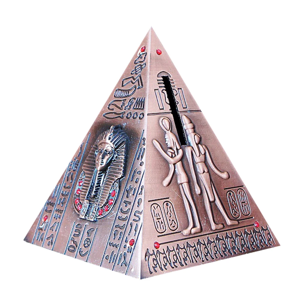 

Pyramid Savings Bank Creative Coin Money Pot Unique Decor Craft Kids Adults Bedroom Living Room Figurine