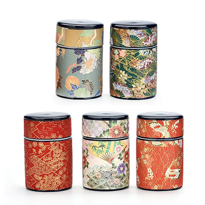 

Flower Painted Ceramic Storage Jar Jewelry Cosmetic Cotton Swab Candy Box Home Cylindrical Tea Tin Mini Portable Bottle