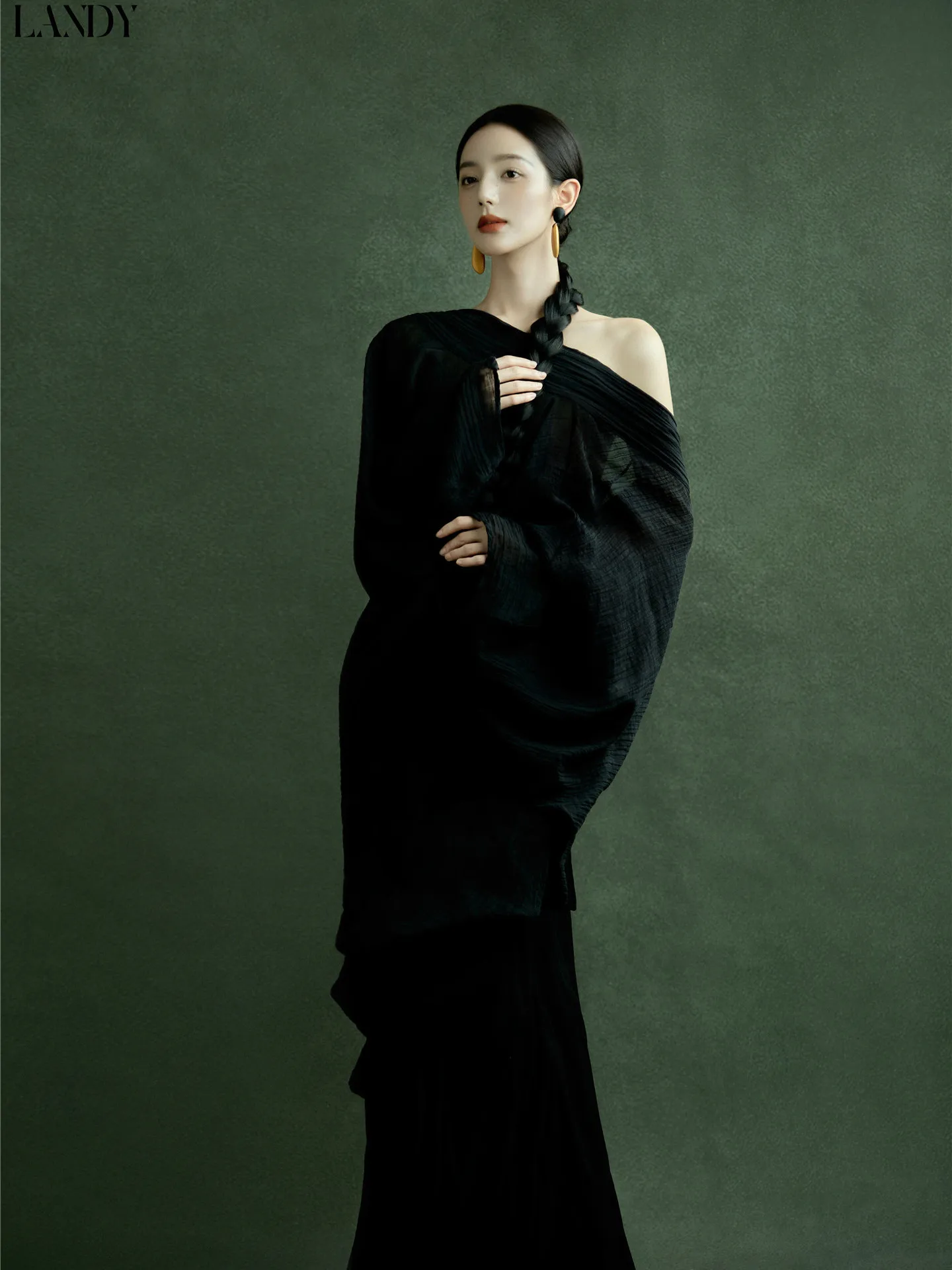 

New Chinese Sle Zen Open Cardigan Portrait Art Photo Studio Photoaphy Clothing Cool Tone National Faion Tang Suit