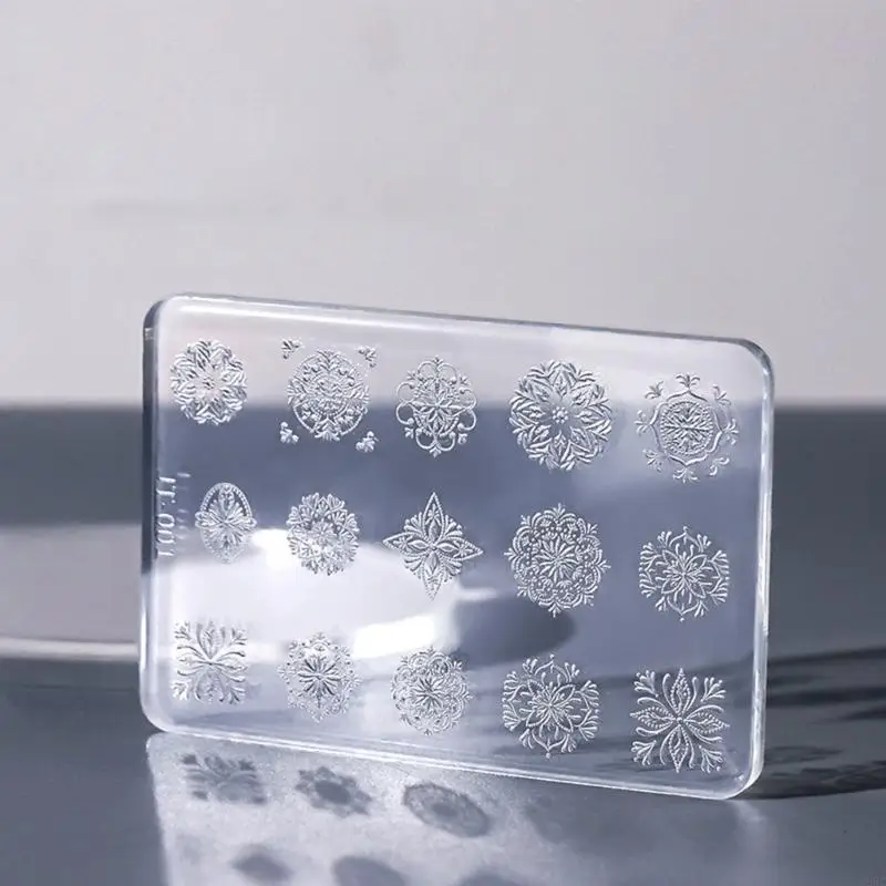 195C Crystal Art Mold with Flower Butterfly Print Stencil Template Carving Mould