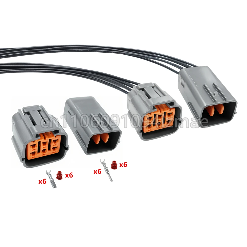 6 Pin AC Assembly Car Throttle Pedal Socket Accelerator Pedal Position Sensor Cable Plug With Wires 6195-0021 6195-0024