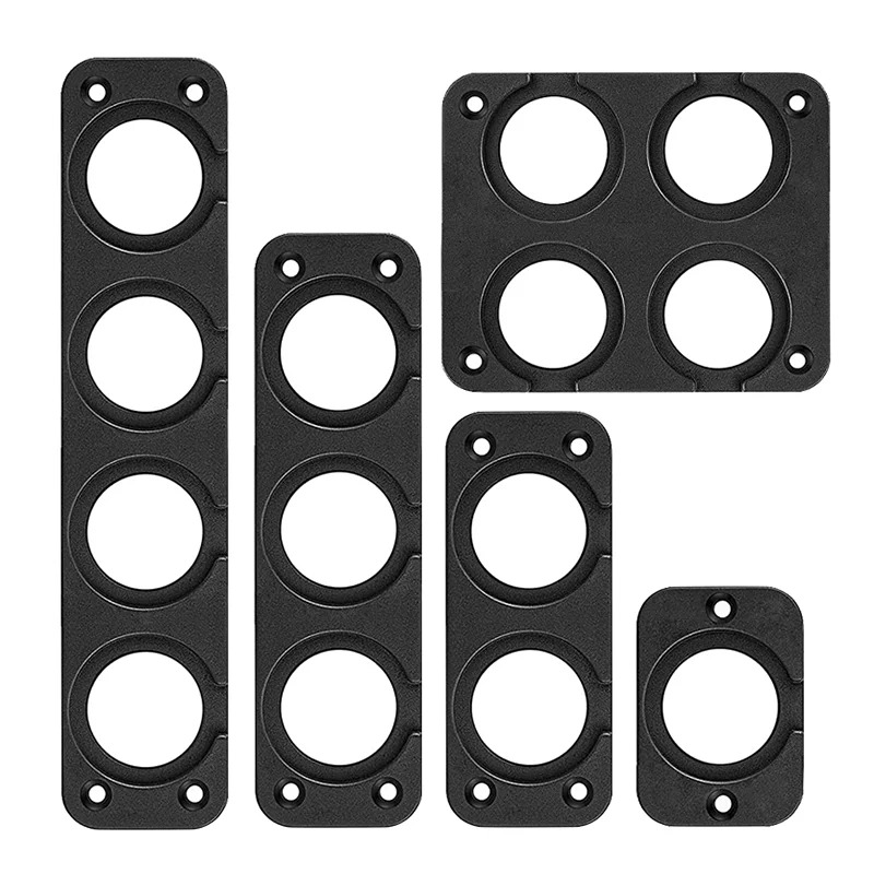 1 2 3 4 Hole USB Outlet Socket Panel Black ABS Housing Holder Kit Mounting for Car Boat Truck Dashboard Cigarette Lighter Socket