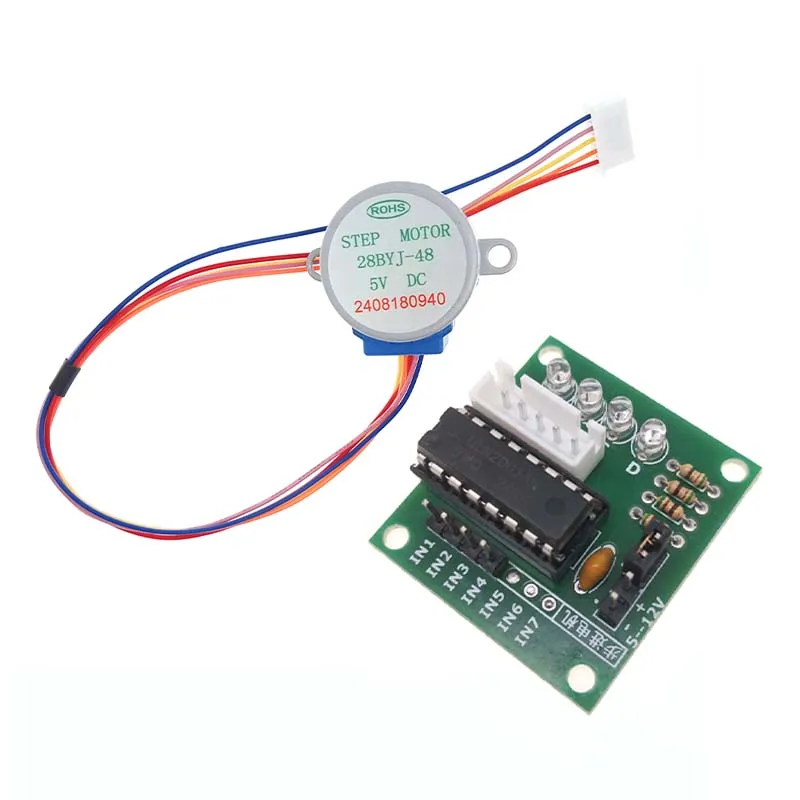 1 ensemble de moteur pas à pas 4 phases 28BYJ-48-5V + carte pilote ULN2003 pour Arduino 1 x moteur pas à pas + 1x carte pilote ULN2003