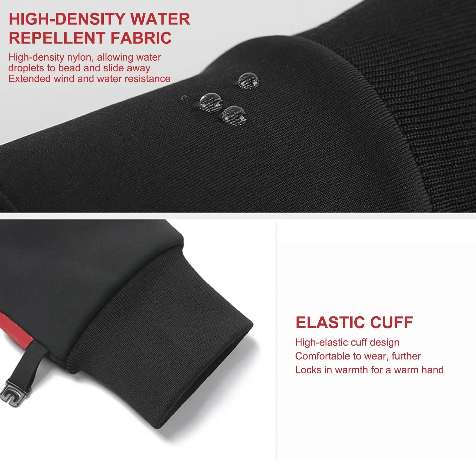 Heated Gloves For Men Hand Warming Gloves USB Charging Windproof Non-Slip Touchscreen Waterproof Thick Drawstring Mitten For Men