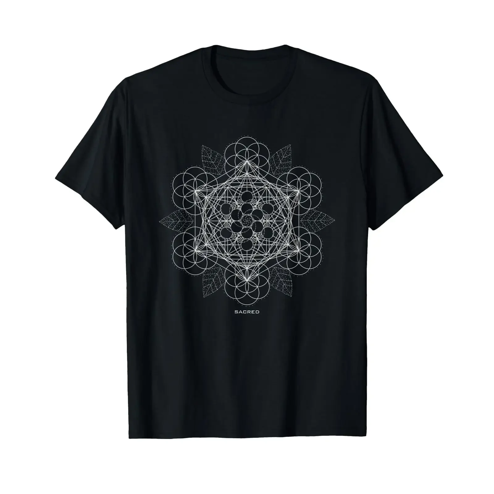 Sacred Geometry Metatrons Cube Fruit of Life T Shirt vintage Washed graphic Stylish Breathable Stretched designer clothes
