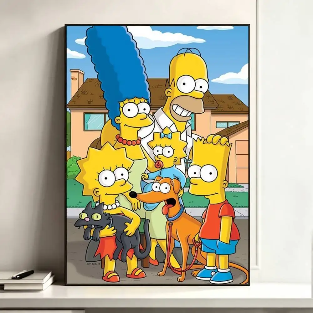 The S-Simpsons ANIME  Poster High Quality Dorm Living Room Aesthetic Wall Decoration Painting Stickers Gift