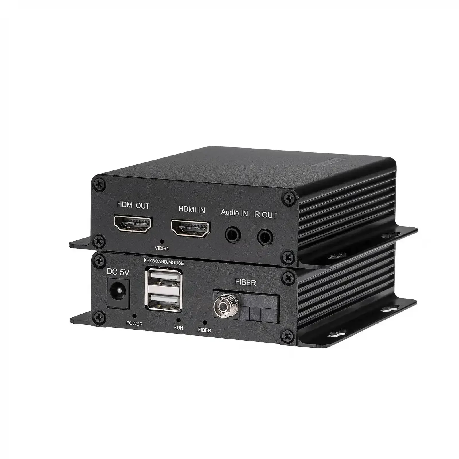 In stock 1080P HD MI To  lc Fiber Optic 20KM video in with loop out kvm audio fiber optic converter