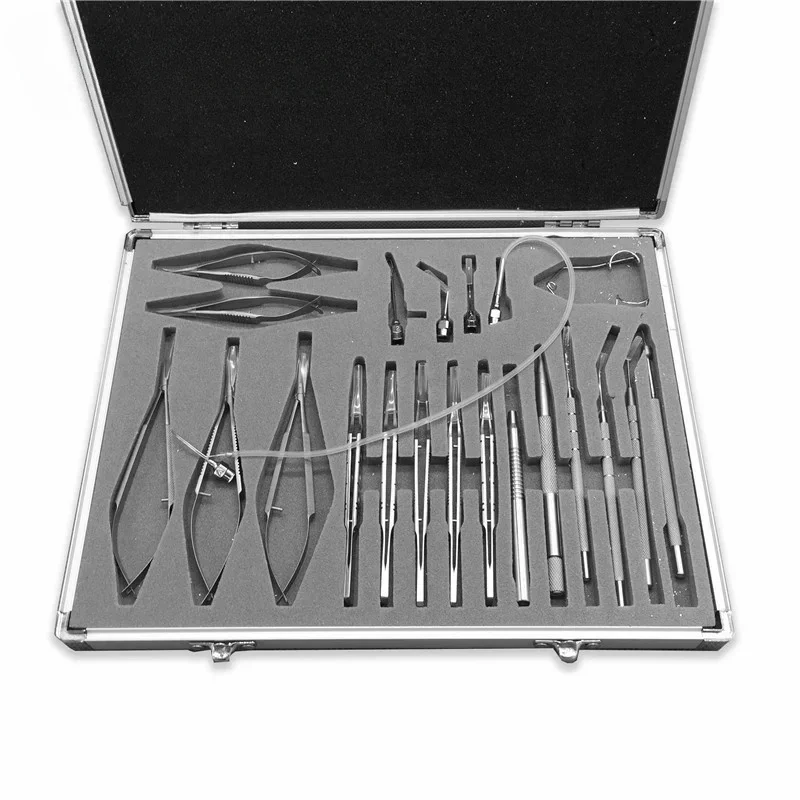 Basics Ophthalmologys Instruments minor eye surgerys set Ophthalmics Surgerys Instruments Set with case 21B-H