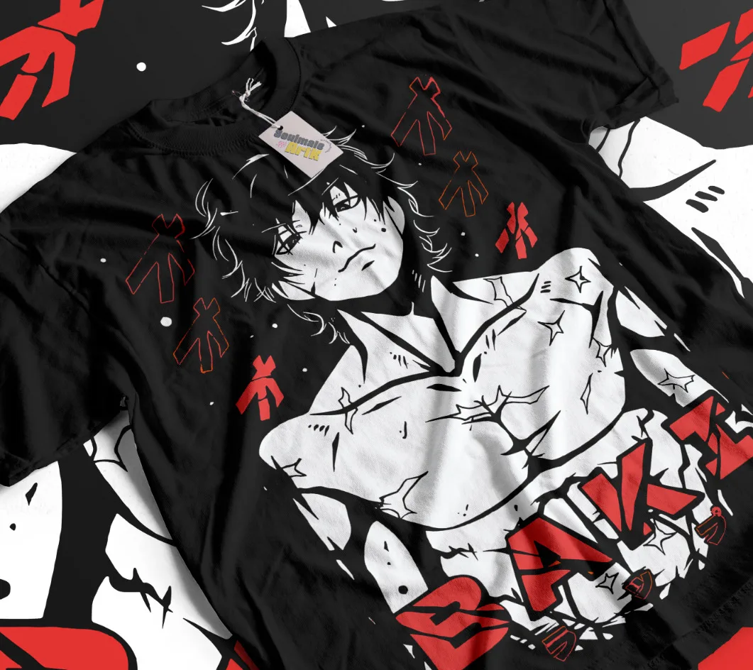 

Baki T-Shirt Baki Hanma The Grappler Manga Yujiro Hanma Anime Sweater Soft Tee