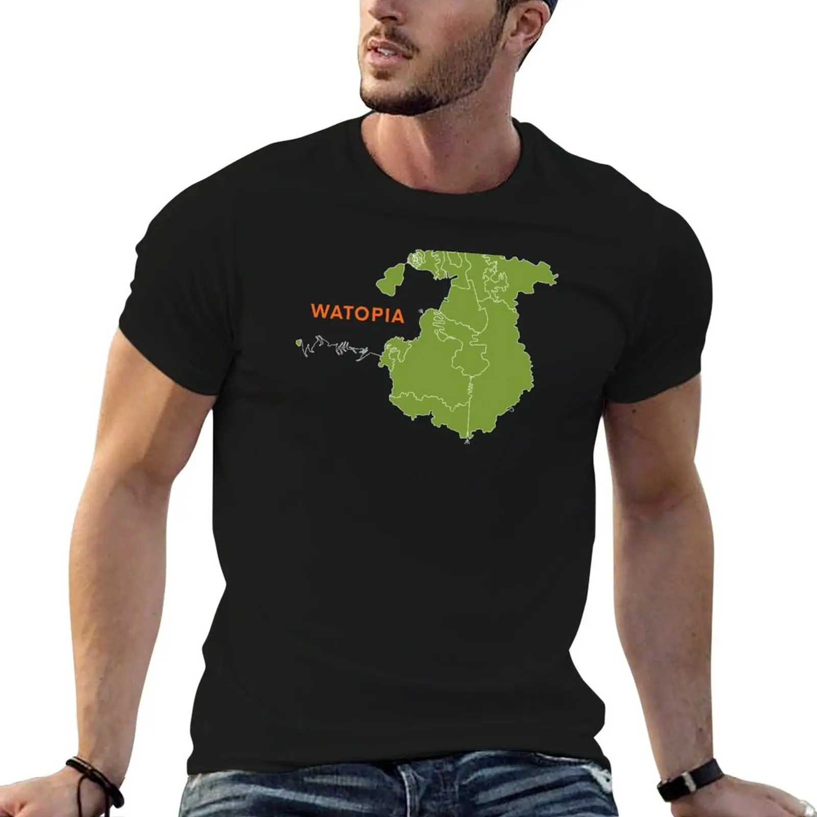 

Zwift Watopia Map T-Shirt printed t shirts for man t shirts for man pack white T-Shirt