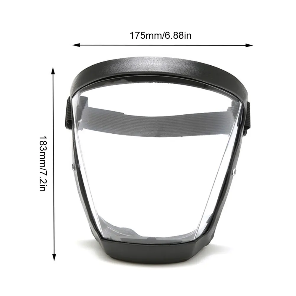 Protector facial completo, cubierta protectora para la cabeza, equipo de protección facial de seguridad antivaho, ergonómico para trabajos de laboratorio, jardinería