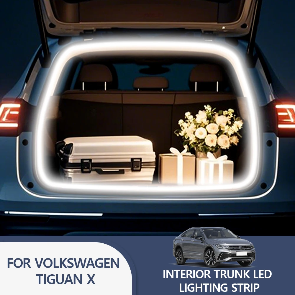 

Светодиодная лента для заднего багажника Volkswagen Tiguan X, декоративная подсветка салона, атмосферная подсветка багажного отсека