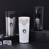 380ml Thermos Coffee Cup Tea Mug Double Layer Stainless Steel Vacuum Insulated Metal Outdoor Sports Water Bottle Coffee