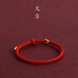 Hand Woven Red Rope Lucky Bracelets For Adult Child  Size Adjustablet Bless Health Peace Best Friend Gift