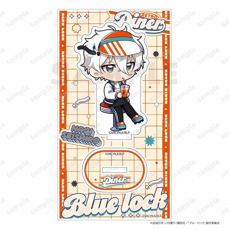 BLUE LOCK Anime Figures Nagi Seishiro Itoshi Sae Q Version Acrylic Stands Shidou Ryuusei Cute Desk Decor Model Birthday Gift