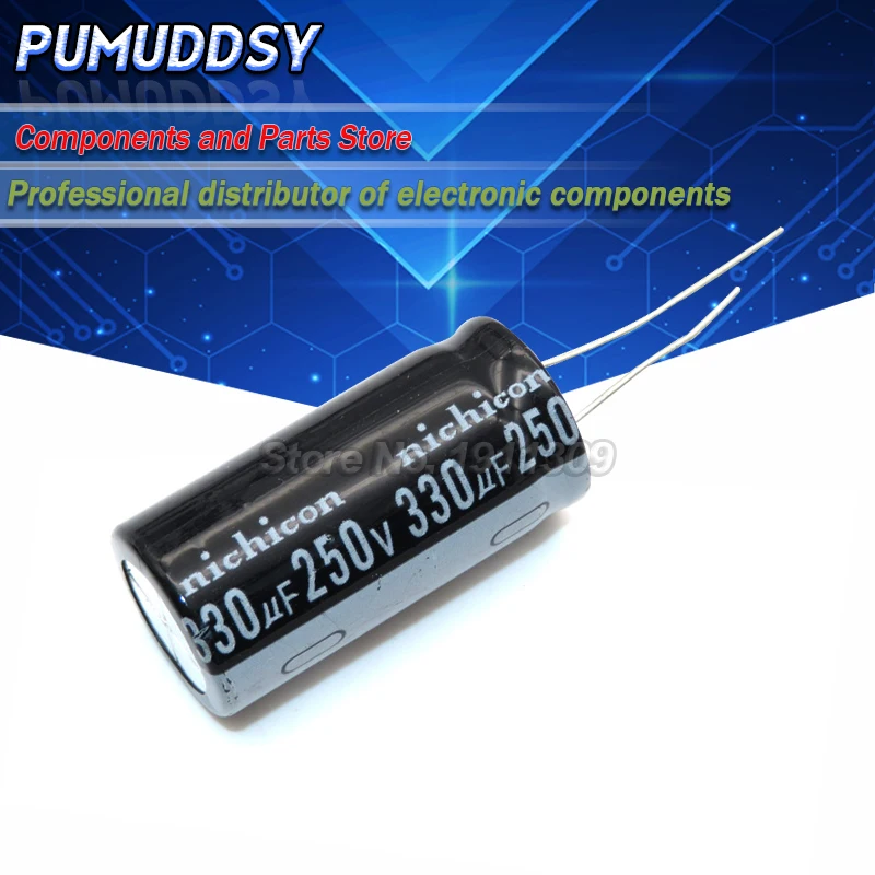 5PCS 250V330UF 18x36mm 250v 330uf 18 * 36 electrolytic electrolytic capacitor coating