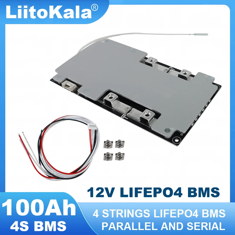 12V 4s LiFePO4 Battery BMS 100ah 150ah High-Power 12.8v Protection Board Can Connected in Series or parallel for Universal use