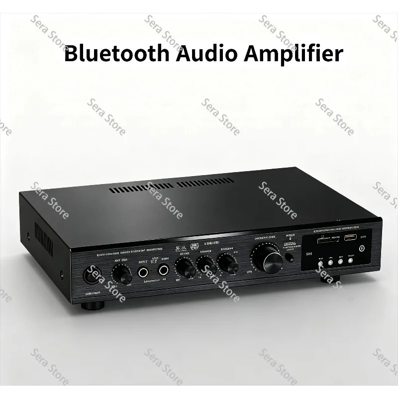5.1 Channel High Power Bluetooth Amplifier Heavy Bass Home Theater Stage Outdoor Amp Support FM Radio Audio Player