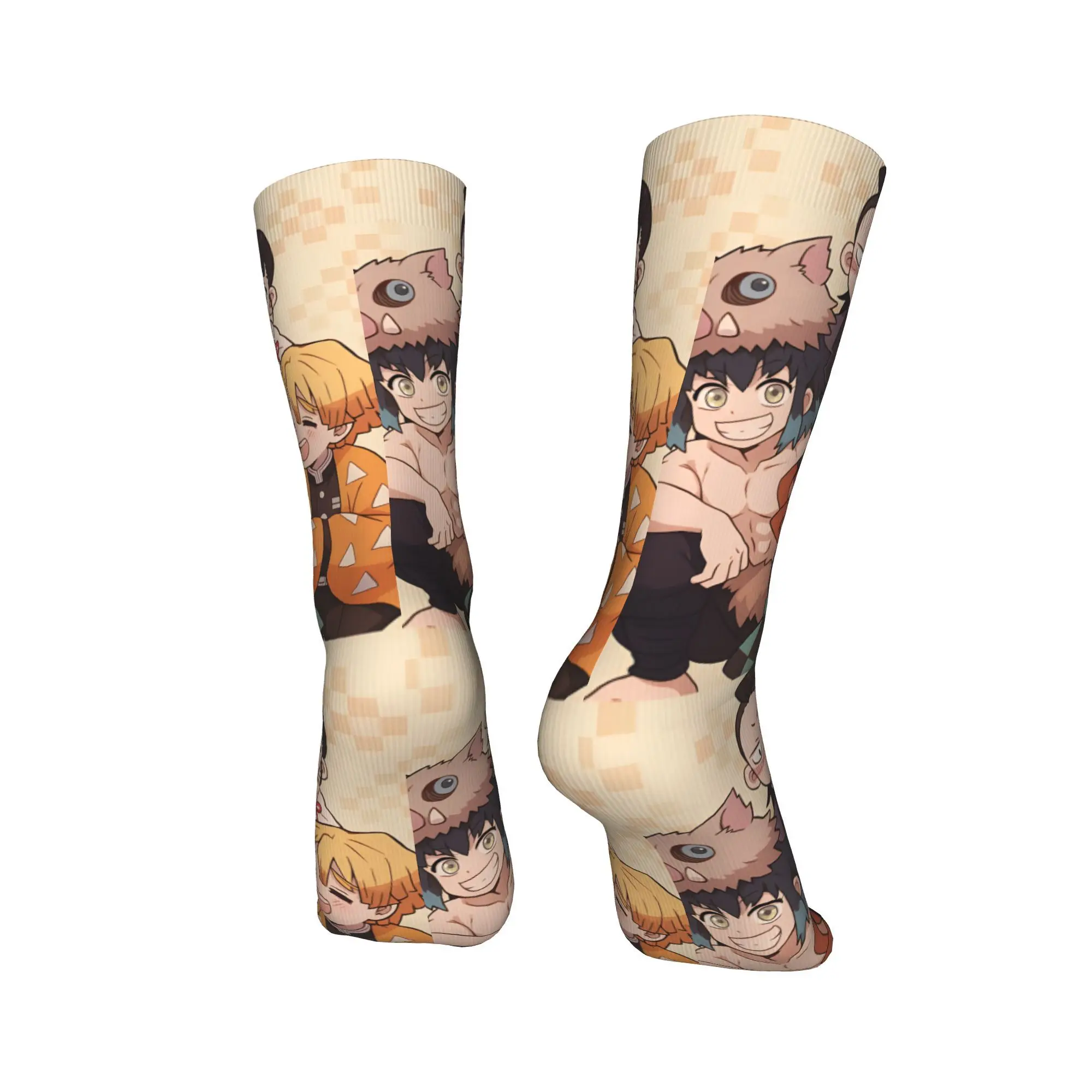 무이치로 토키토 스타킹 패턴 레저 양말 가을 미끄럼 방지 양말 남성 러닝 스포츠 통기성 양말