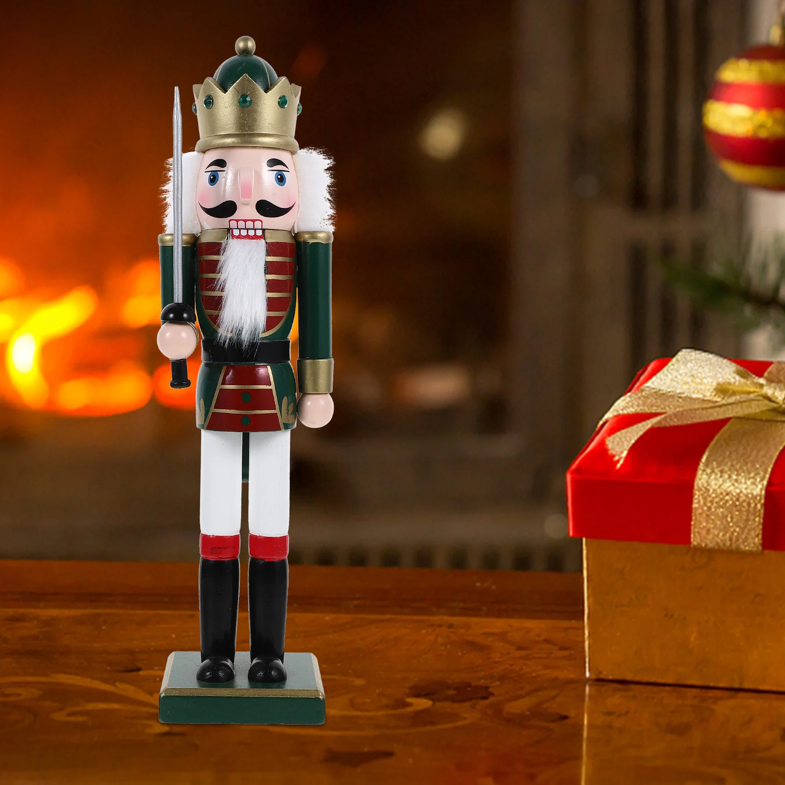 

Exquisite Wooden Christmas Nutcracker Soldier Xmas Decor Holiday Ornament Creative Gift Christmas Nutcracker Soldier