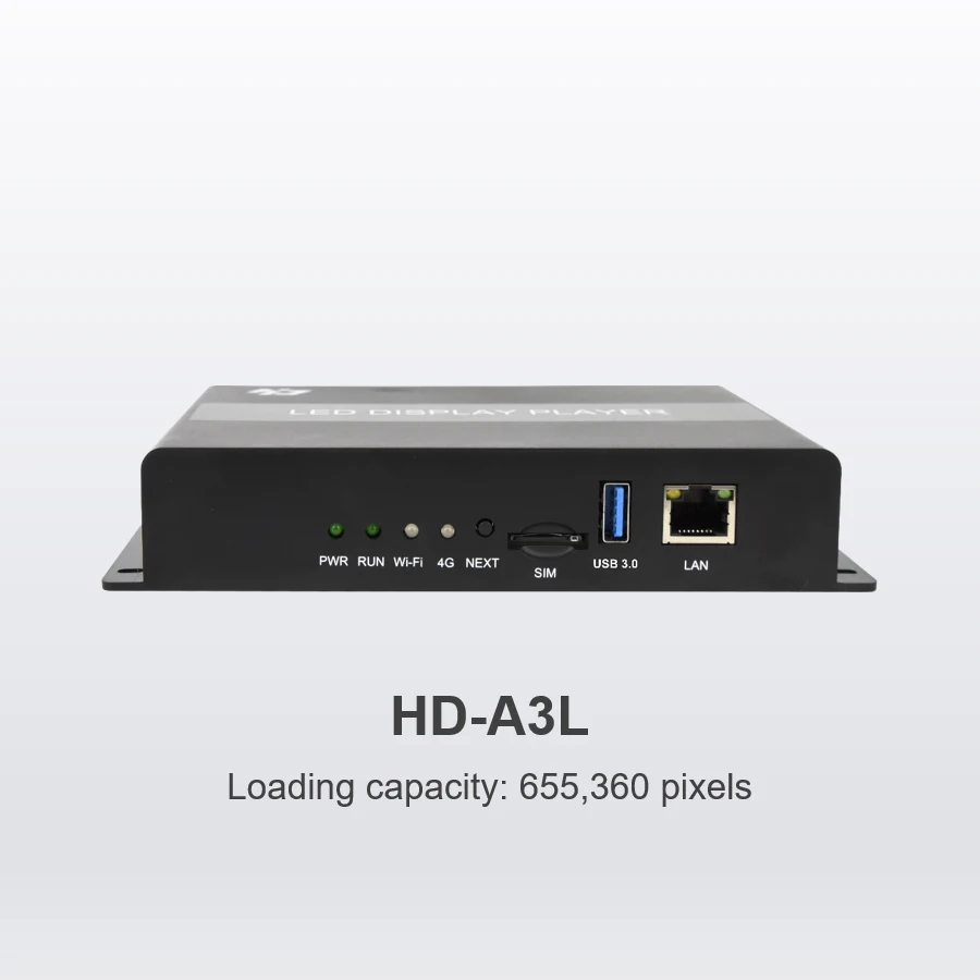 Huidu HD-A3L con soporte WiFi máximo 655,360 píxeles controlador de pantalla LED a todo Color reproductor Multimedia Async