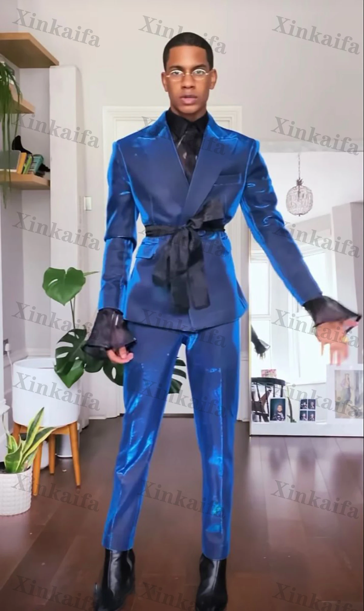 Trajes de boda de moda personalizados para hombres, nuevo brillo láser, ajuste Delgado, hecho a medida, novio, ocasiones formales, cantante, fiesta, negocios, 2 piezas