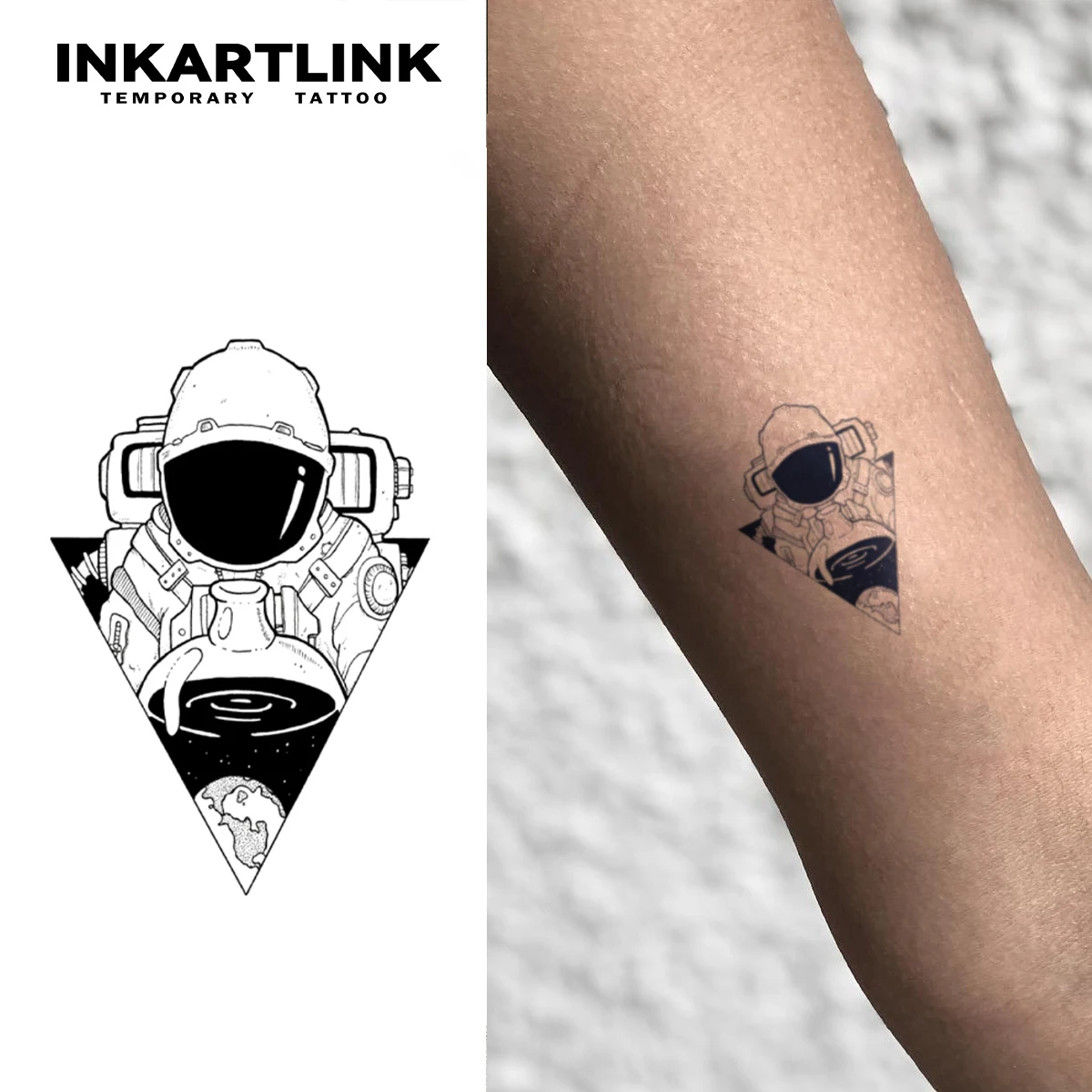 

3 pcs Astronaut Temporary Tattoo,Lasts To 15 Days New Technology Magic Waterproof Semi Permanent Sticker.