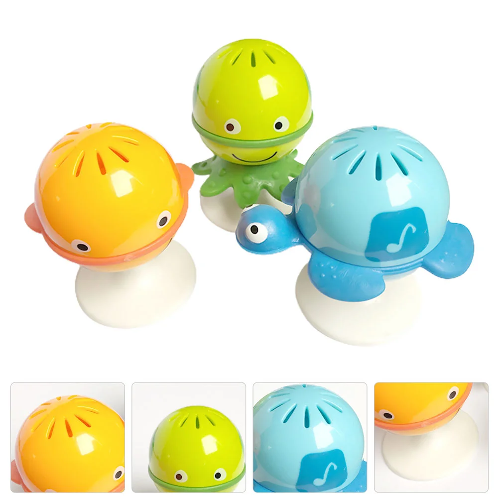 3 Pcs The Bell Baby Toddler Toys Spiral Music Infant Plaything Abs Feeding Helper