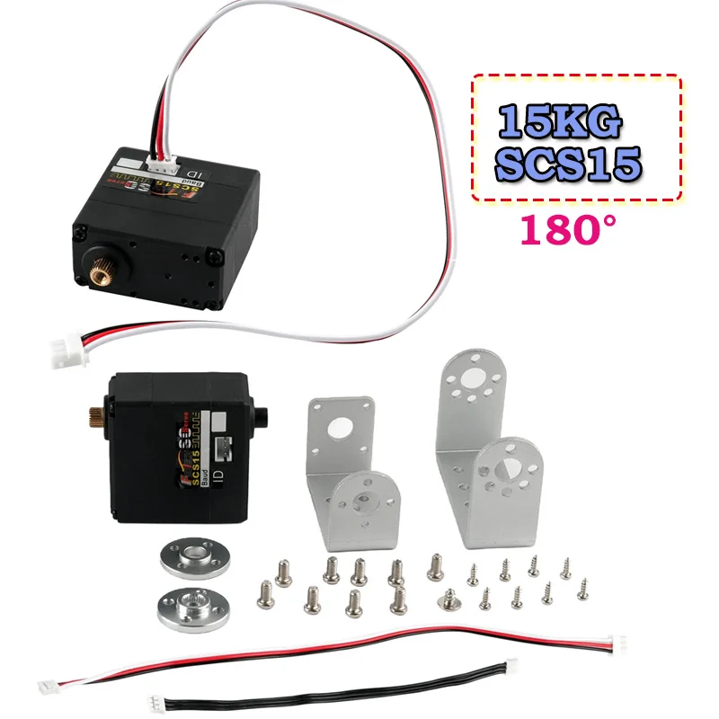 

15KG SCS15 Dual-Axis Iron-Core Bus Serial Servo Motor 180 Degree Angle Controllable 7.4V Servos DIY Parts For Smart Robot Model