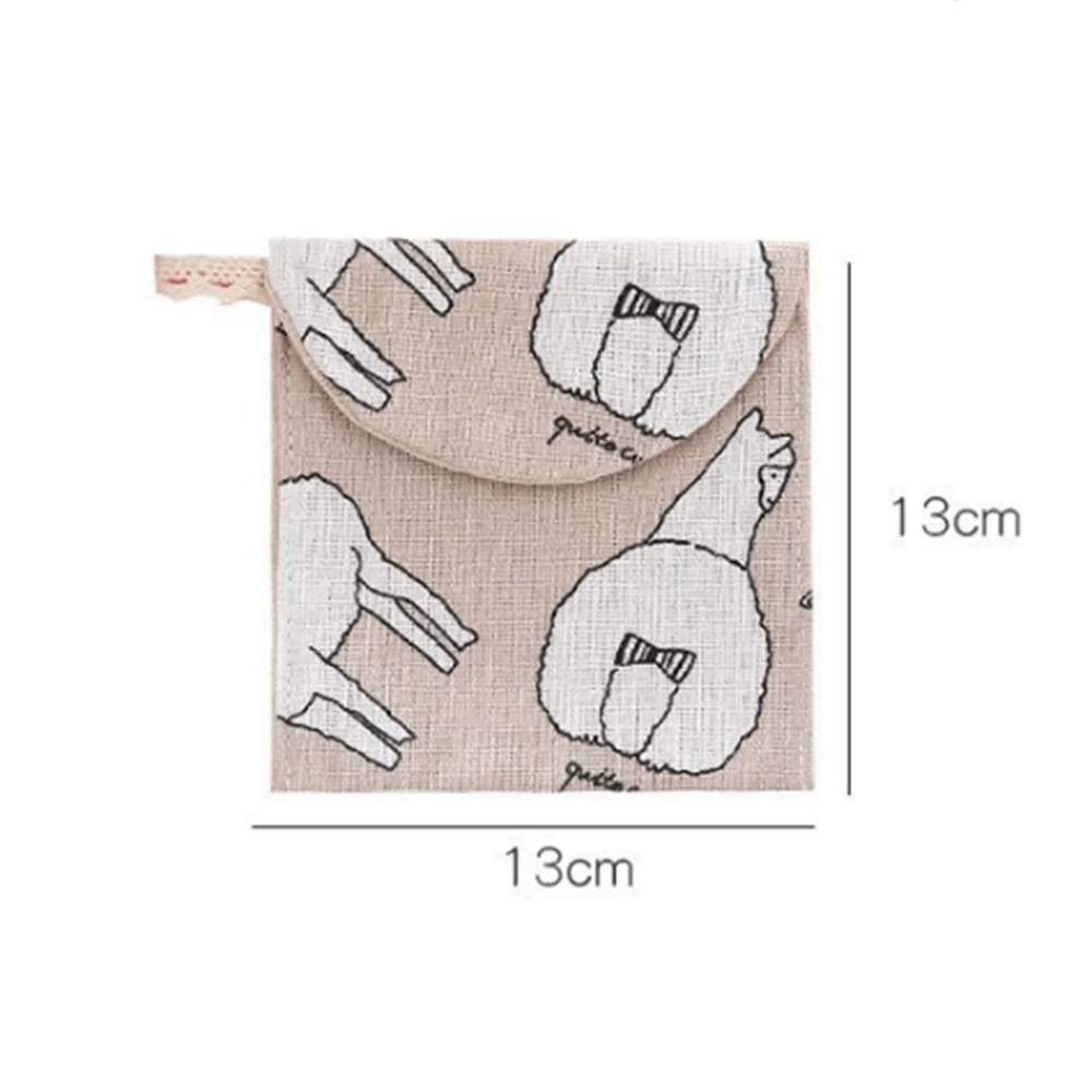 1pc Monthly Bag Cute and Portable Aunt Towel Bag, Large Capacity M Towel Sanitary Cotton Bag, Carry on Bag