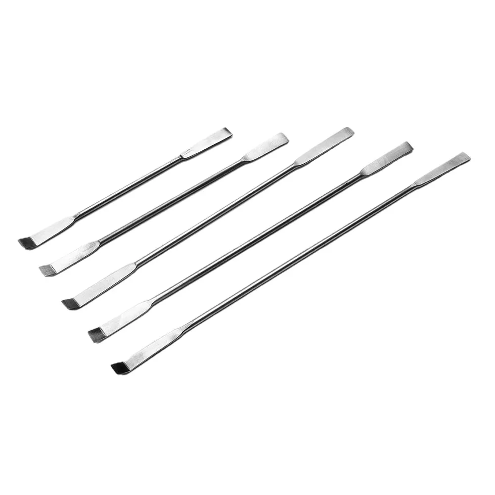 12Pcs Stainless Steel Lab Spoon Spatula Laboratory Sampling Spoon Mixing Spat Amolador De Facas Lixeira Embutir Cozinha Counter
