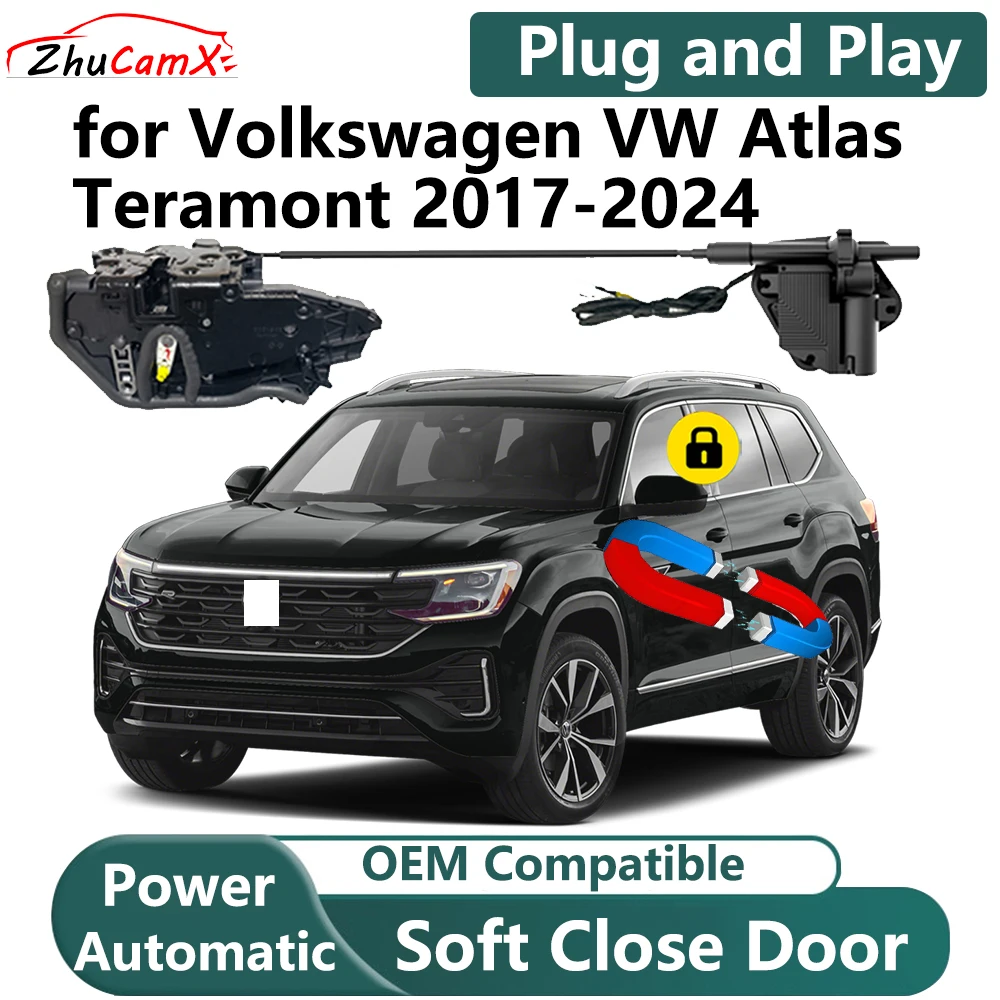 

ZhuCamX for Volkswagen VW Atlas Teramont 2017-2024 Car Electric Soft Close Door System Power Closing Door Latch Lock OEM