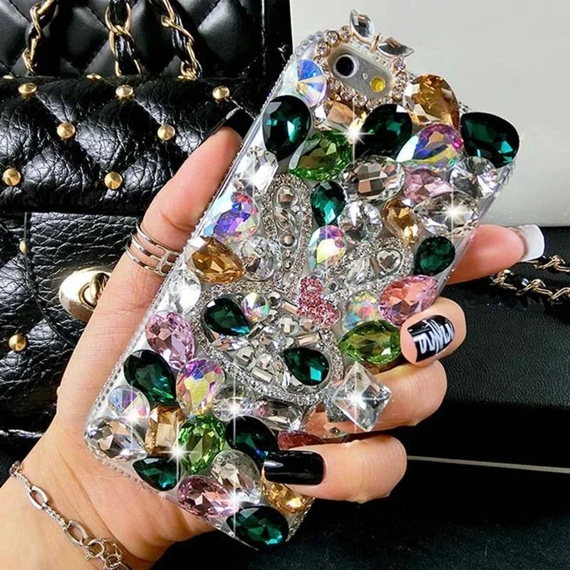 Bling Crystal Rhinestone Color Diamond rabbit Phone Case Cover For SamsungA35 A55 A54 A22 A32 5G A52 A71 4G A51 A72 A73 A53 A33