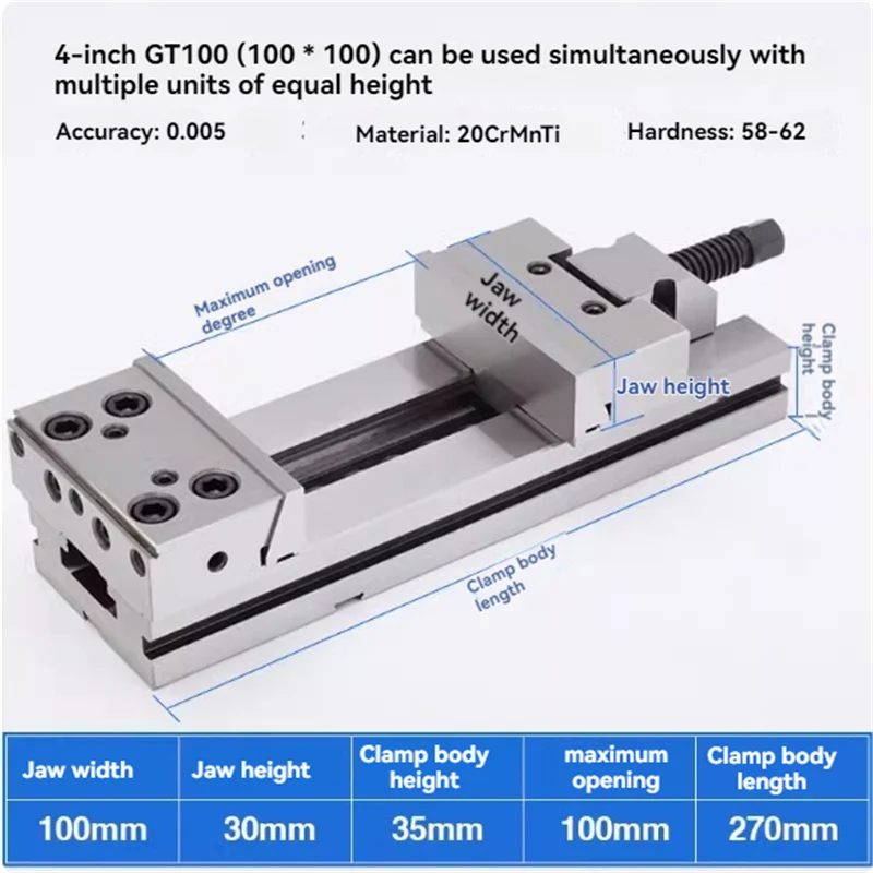 5-inch High-precision Flat Pliers Gt120 Milling Machine Suitable For Cnc Grinding And Milling Machines
