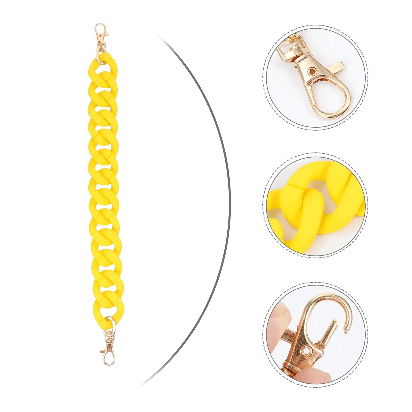 

Chain Strap Bag Replacement Yellow Purse Shoulder DIY Metal Straps Miss Tote Bags