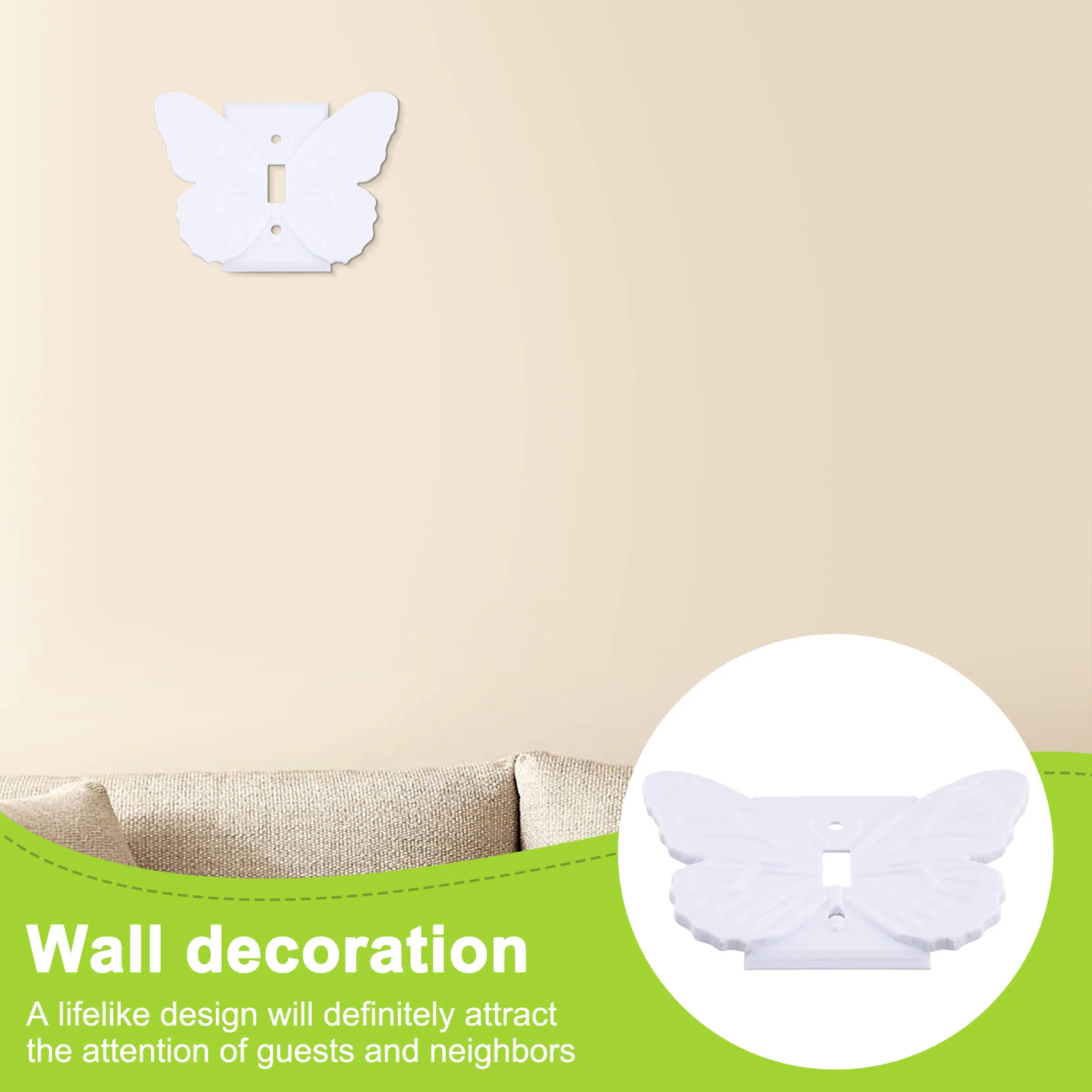 

B07B-Настенные пластины для электрической розетки, декоративные одинарные настенные пластины с бабочкой, женские световые кнопки, крышки для дома