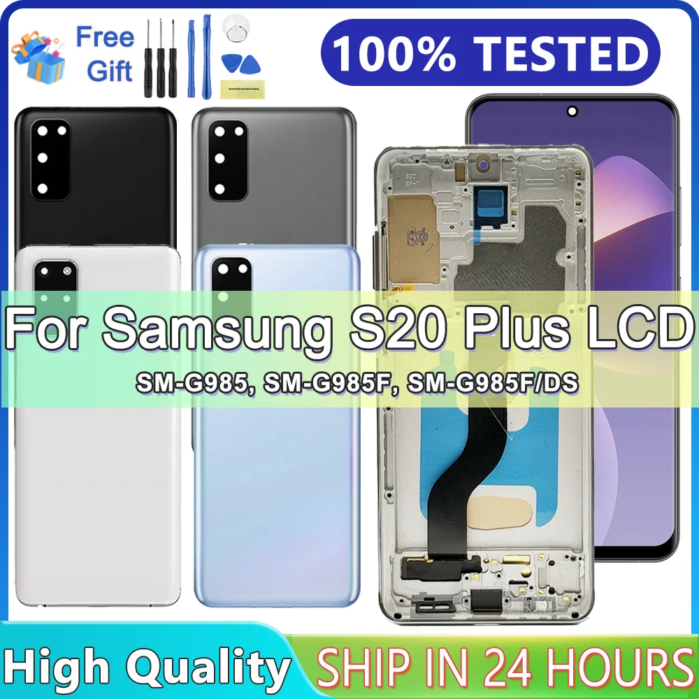 TFT Getest S20plus Scherm, voor Samsung Galaxy S20 Plus G985 G985F LCD Met Frame Display Touch Screen Digitizer Vergadering