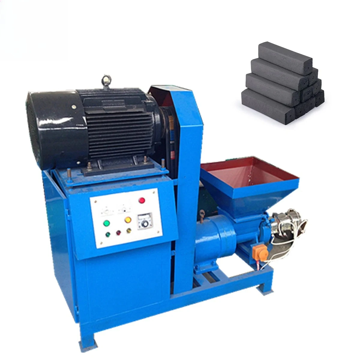 Wood Sawdust Rice Husk Charcoal Rod Stick Making Machine  Wood Coal Stick bar Briquette Compressor Machine