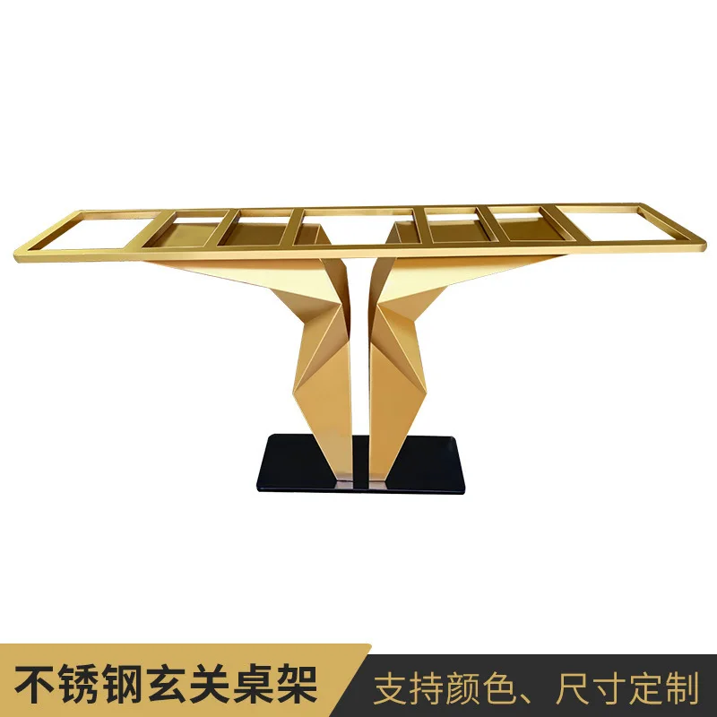 Light luxury wrought iron stainless steel porch table leg bracket electroplating anti-fingerprint 304 steel table foot bracket c