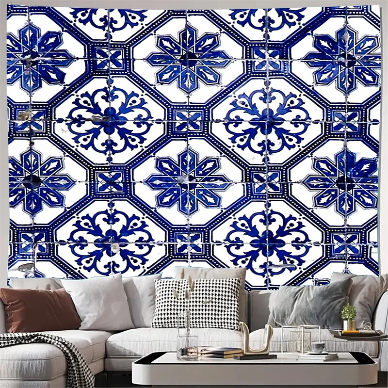 

Богемный гобелен, настенный медальон в марокканском стиле, узор, домашний декор, спальня, гостиная, эстетический винтажный турецкий хиппи