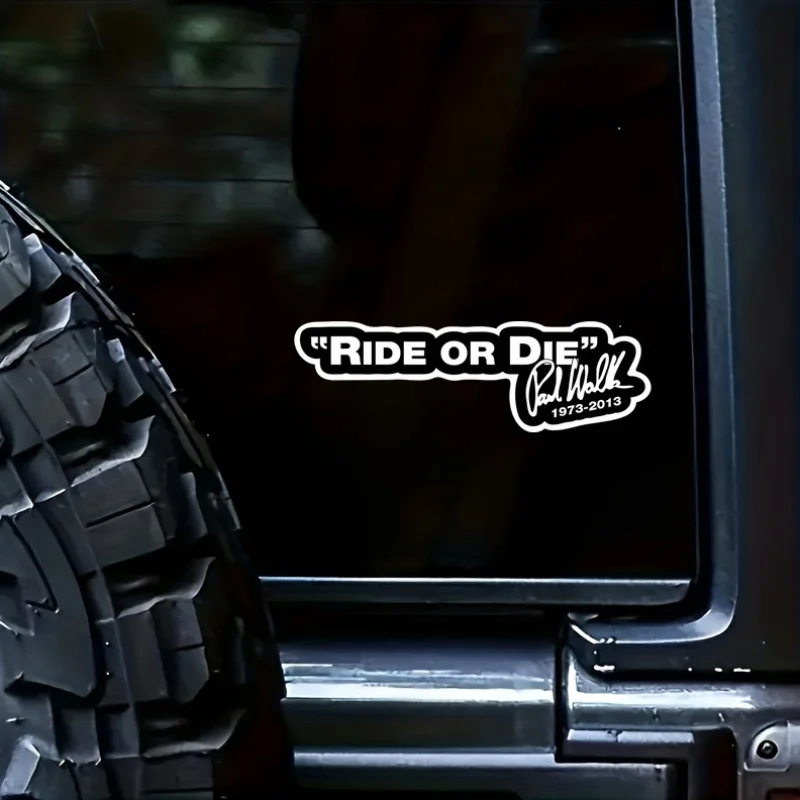 

2 шт., Форсаж Пол Уокер, Верность смерти, Наклейки, Высококачественный водонепроницаемый винил