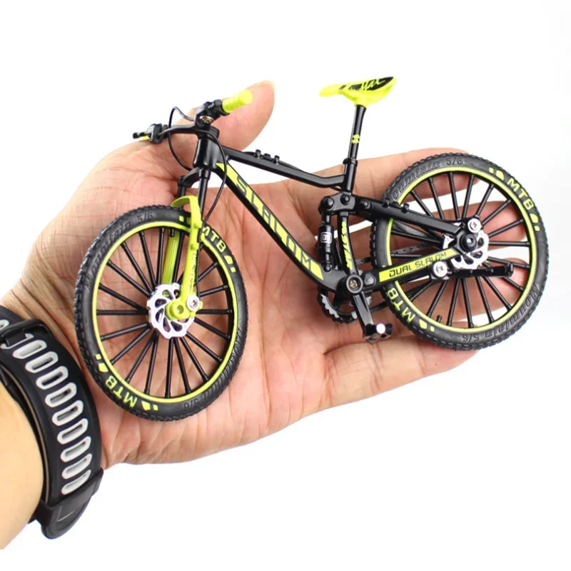 Mini modèle de vélo en alliage pour enfants, jouet en métal moulé sous pression, vélo de montagne à doigts, jouet de course, collection de simulation, cadeau pour garçons, 1:10