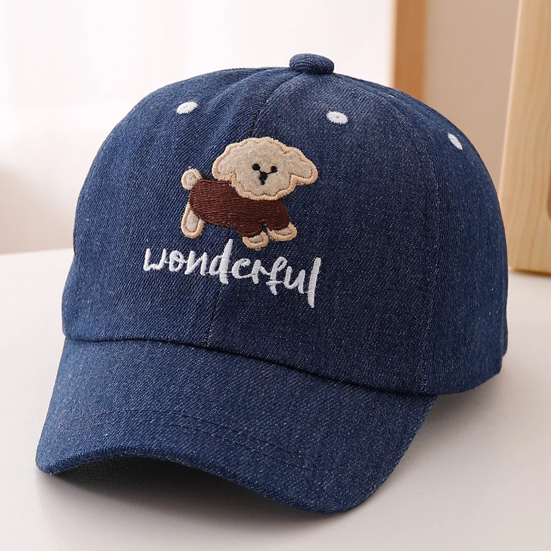 Children's Korean-Style Gentle-Style Teddy Bear Patchwork Doll, Wonderful Embroidered Baseball Cap - Suitable for Outdoor Outing view 3