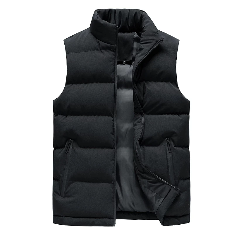 Men spring and fall Jacket Winter Men Vest For Down Cotton Sleeveless Jacket Waistcoat Man Big Size Warm Mens Coat