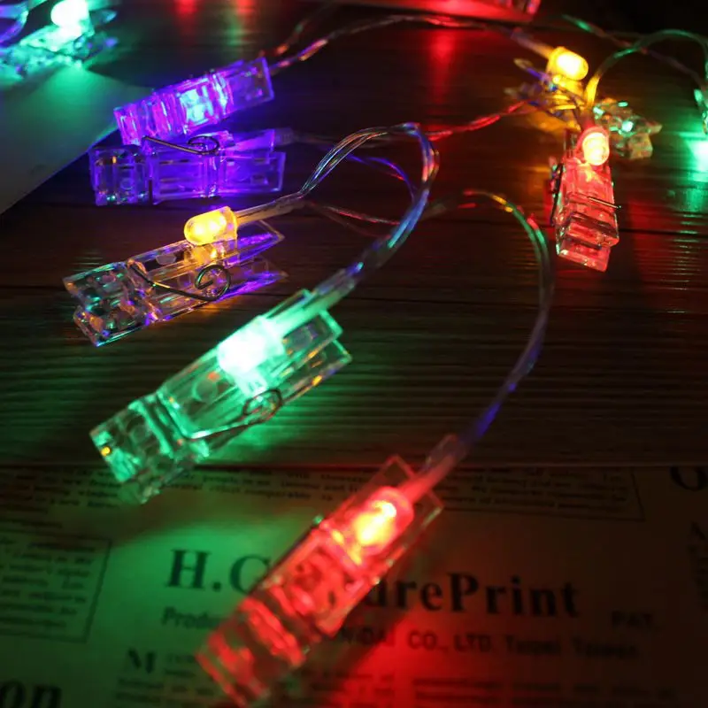 6 m 40 LEDs Lichterkette, Foto-Clip, Feengirlande, Lichterkette, batteriebetrieben, USB-betrieben, für Hochzeit, Geburtstag, Party, Weihnachtsdekoration 02 – Detail 18